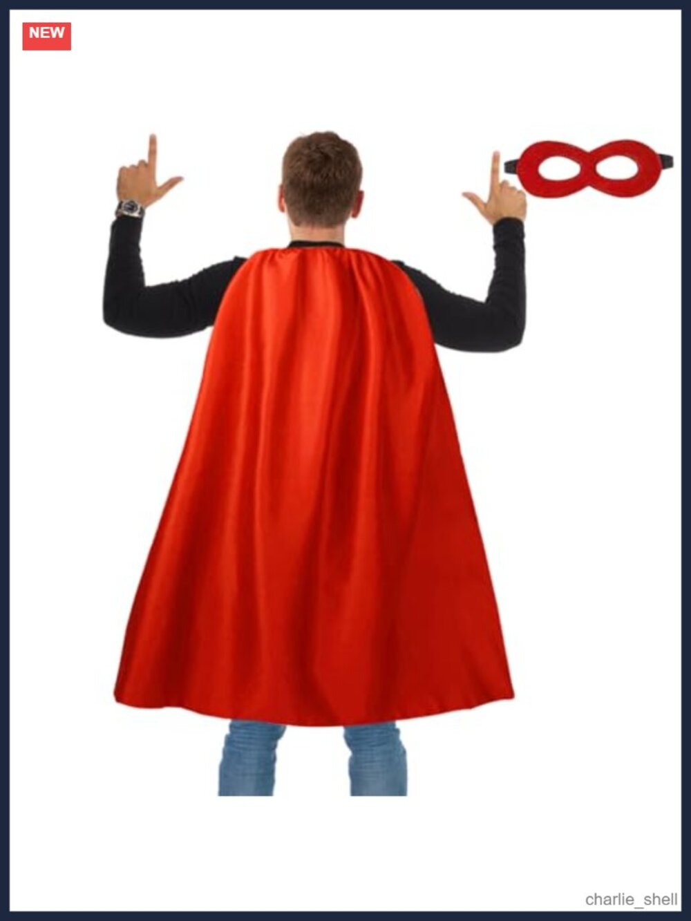 Adult Superhero Cape and Mask Set 100% Polyester Cosplay Costume Party Cape